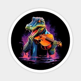 Alligator Playing Violin Magnet